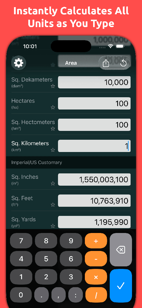 Mila's Area Converter PRO screenshot 1