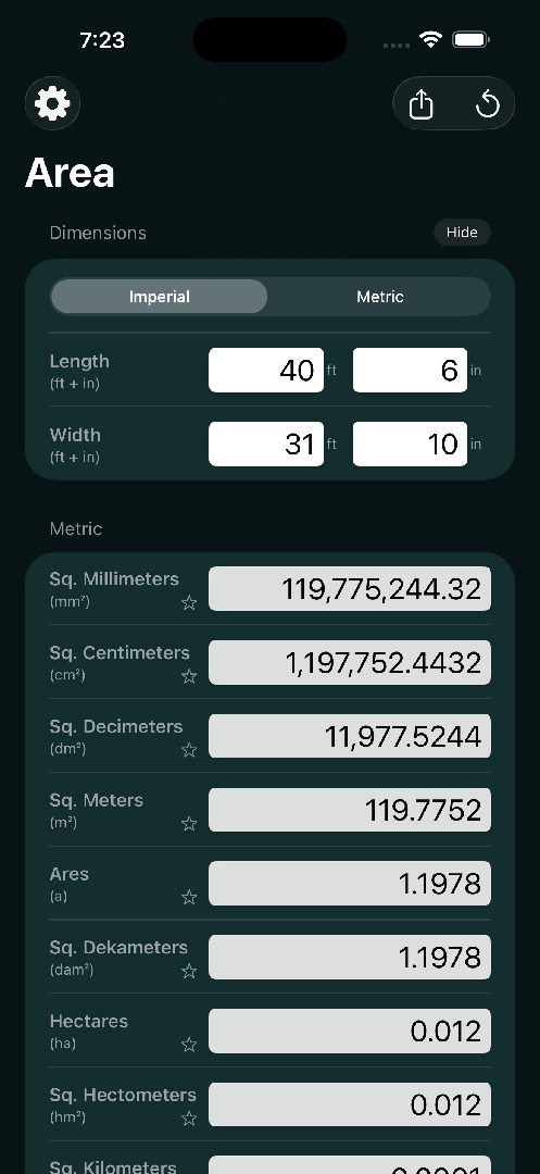 Mila's Area Converter PRO screenshot 5