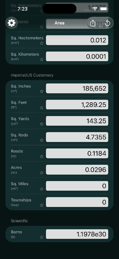 Mila's Area Converter PRO screenshot 6