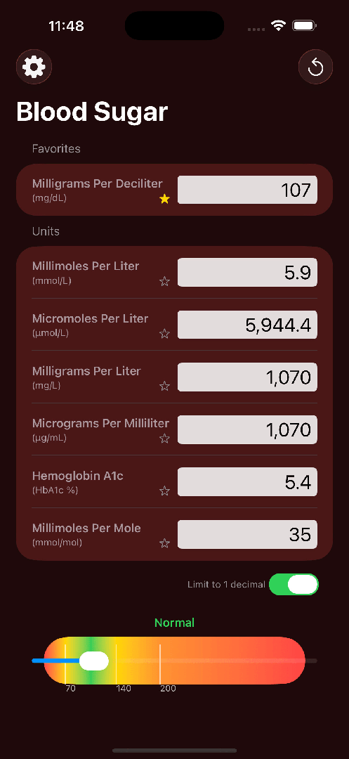 Blood Sugar Converter PRO+ screenshot 5
