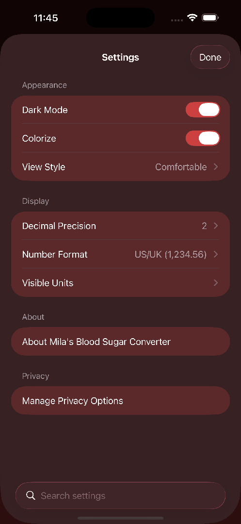 Blood Sugar Converter PRO+ screenshot 6