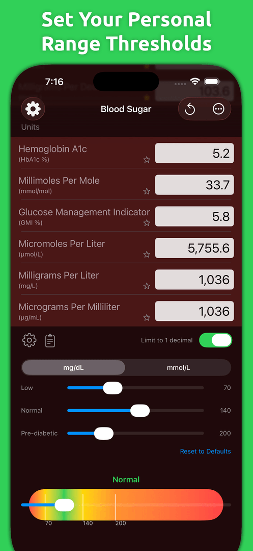 Mila's Blood Sugar Converter screenshot 2
