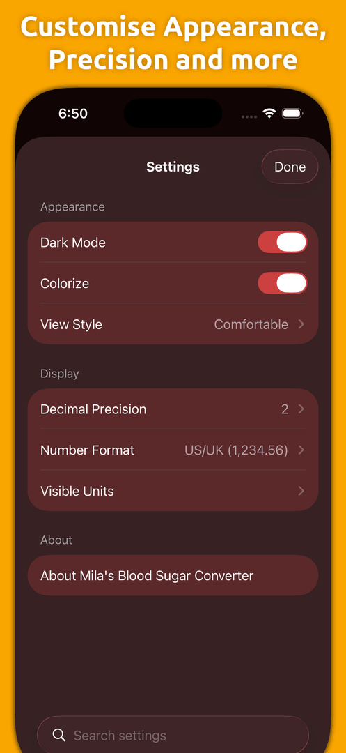 Mila's Blood Sugar Converter screenshot 4