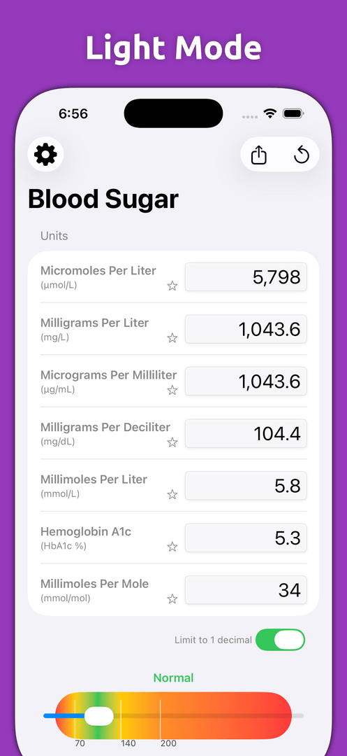 Mila's Blood Sugar Converter screenshot 6