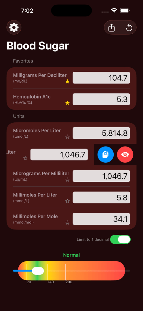 Mila's Blood Sugar Converter screenshot 7