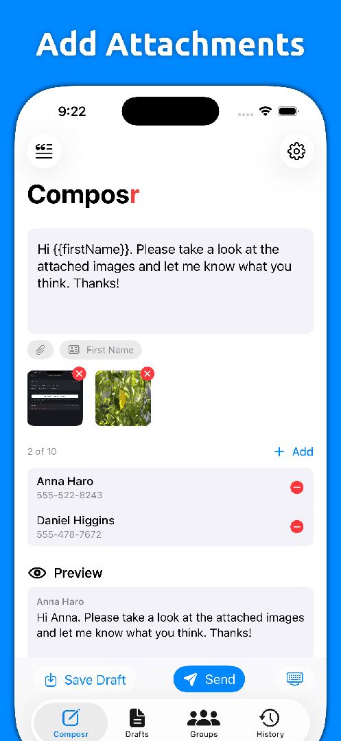 Composr: Bulk Text Sender screenshot 3