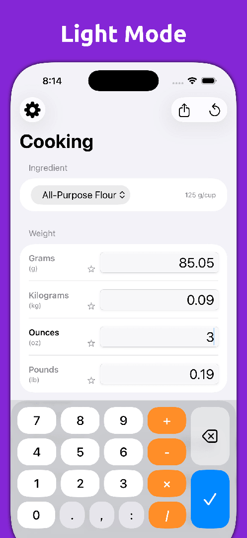 Mila's Cooking Converter PRO screenshot 5