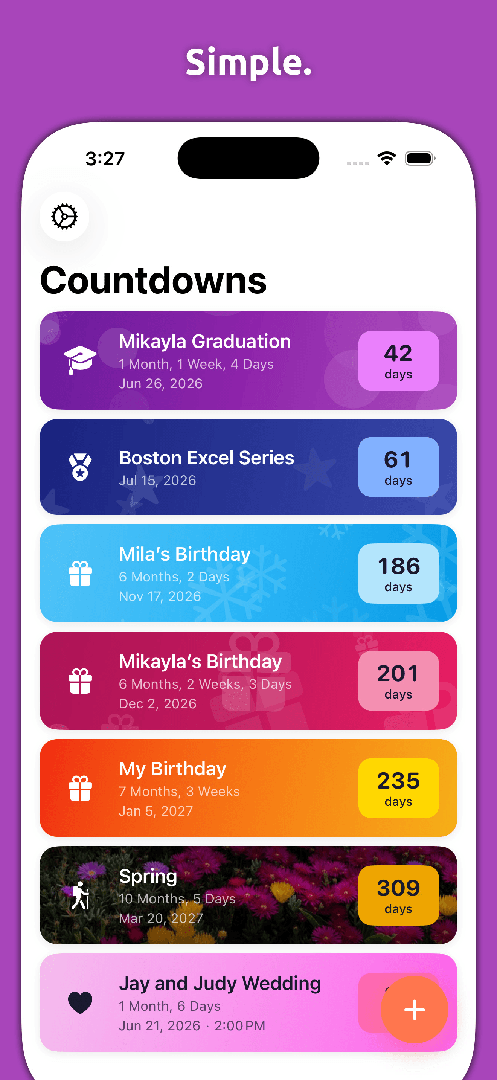 Countdown Days Timer & Widgets screenshot 1