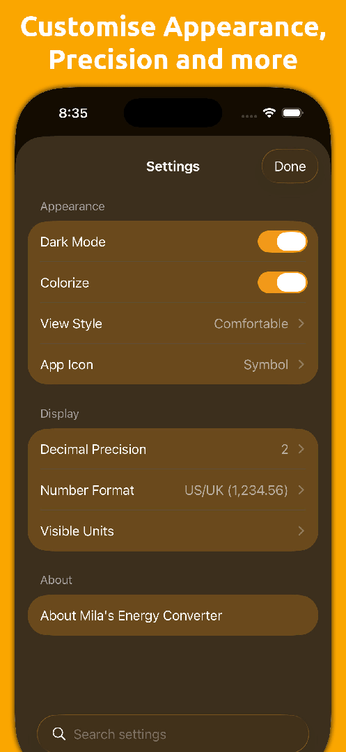 Mila's Energy Converter PRO screenshot 2