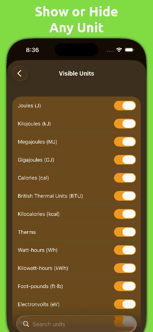 Mila's Energy Converter PRO screenshot 3