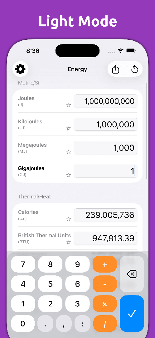 Mila's Energy Converter PRO screenshot 4