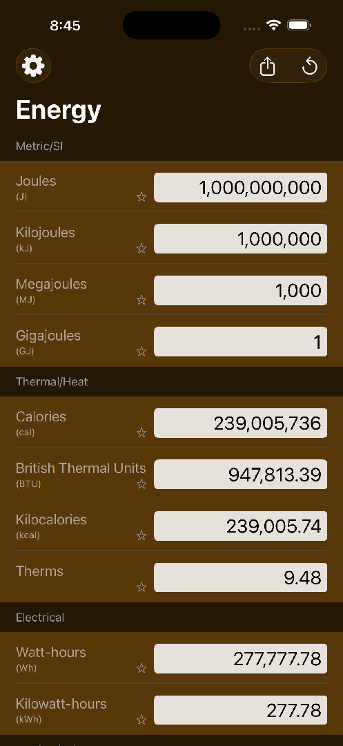 Mila's Energy Converter PRO screenshot 5