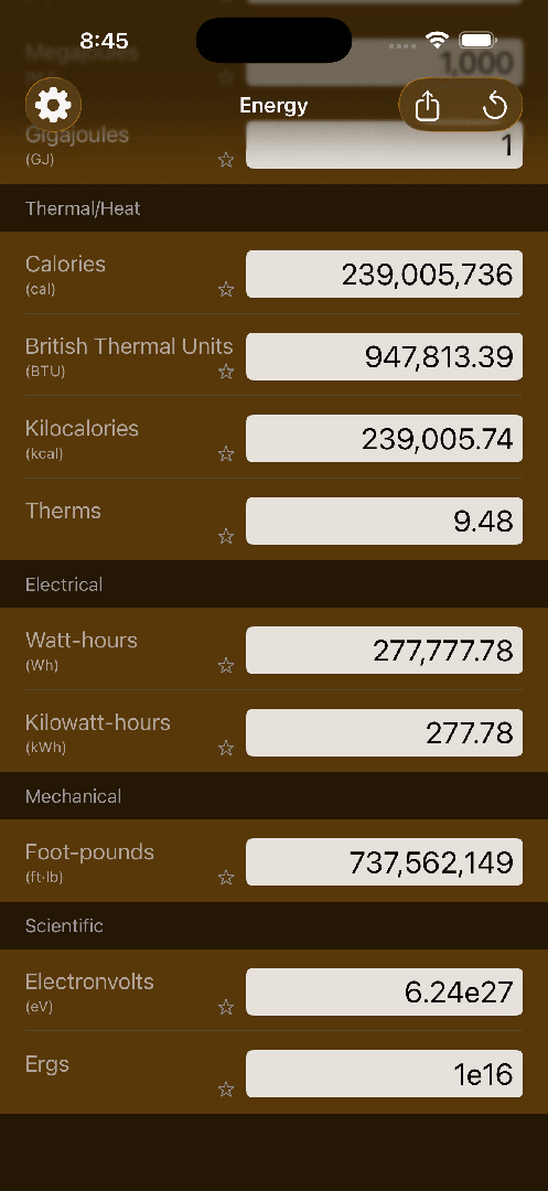 Mila's Energy Converter PRO screenshot 6