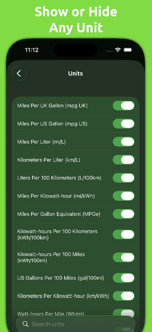 Mila's Fuel & EV Converter screenshot 3