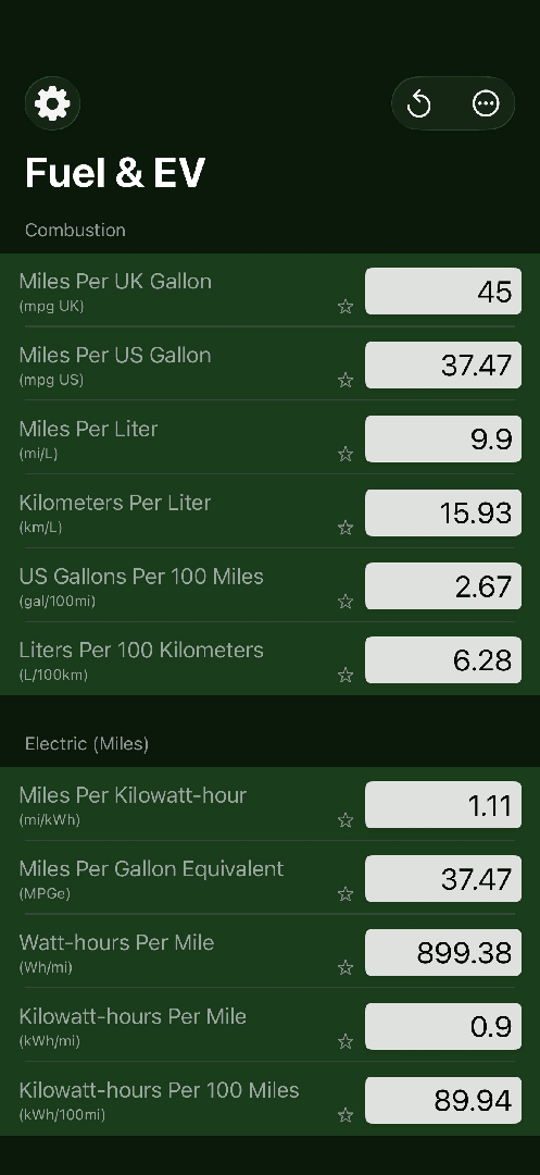 Mila's Fuel & EV Converter screenshot 5