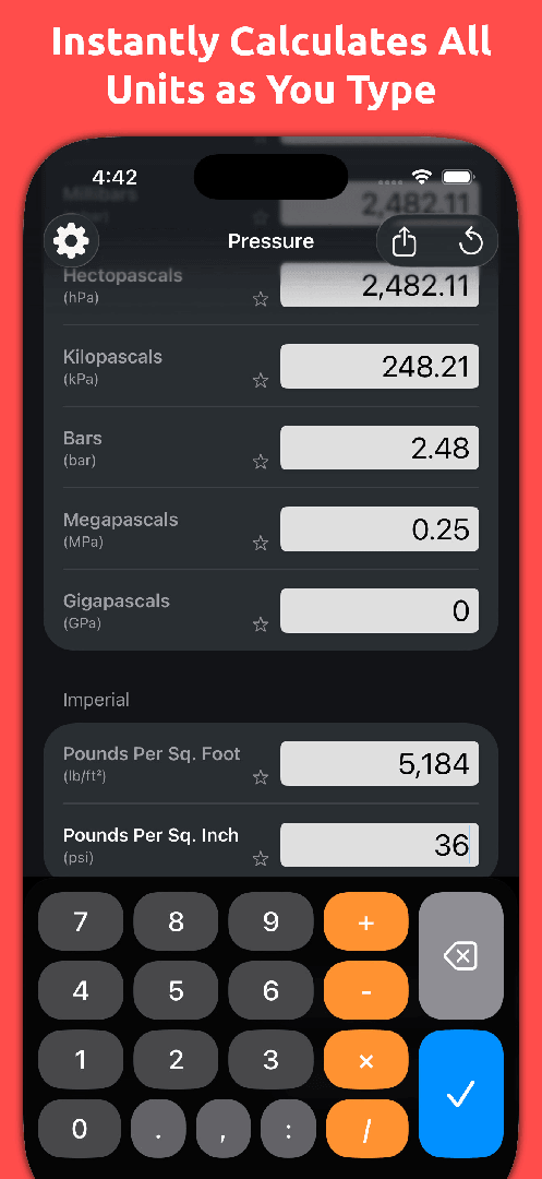 Mila's Pressure Converter screenshot 1