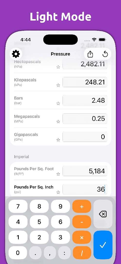 Mila's Pressure Converter screenshot 4