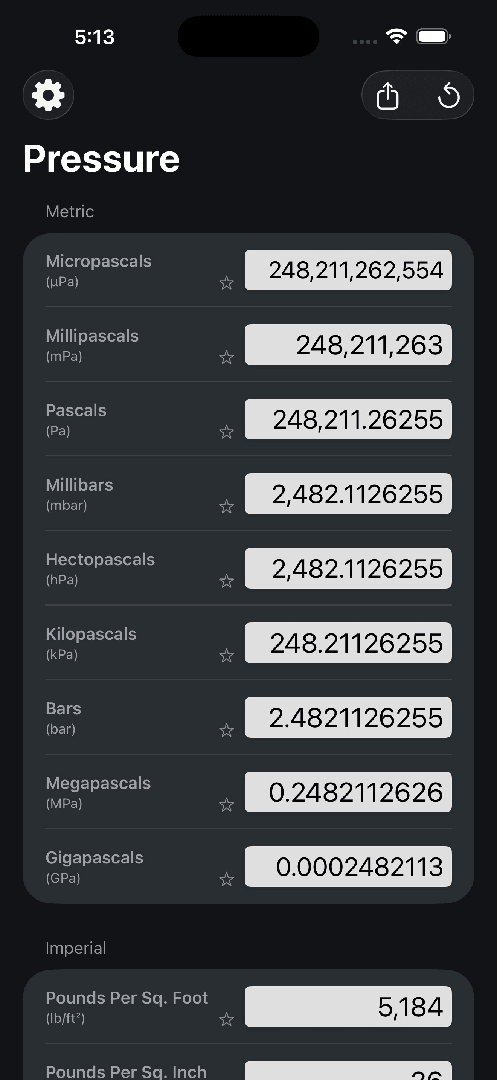 Mila's Pressure Converter screenshot 5