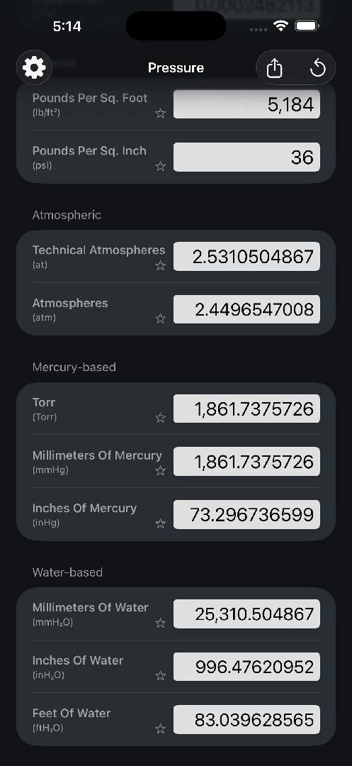 Mila's Pressure Converter screenshot 6