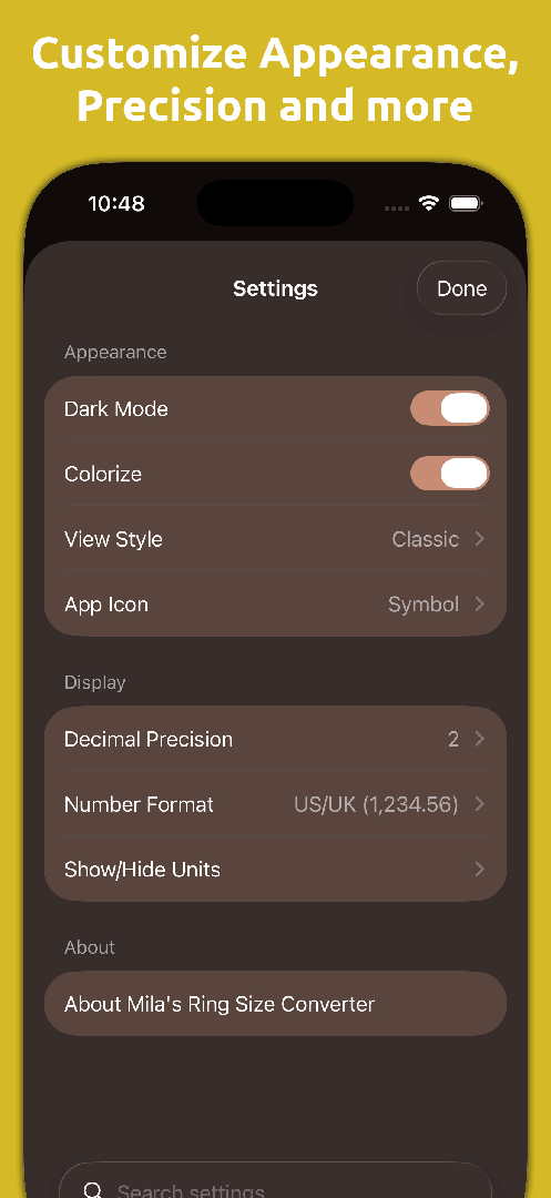 Mila's Ring Sizer & Converter screenshot 4