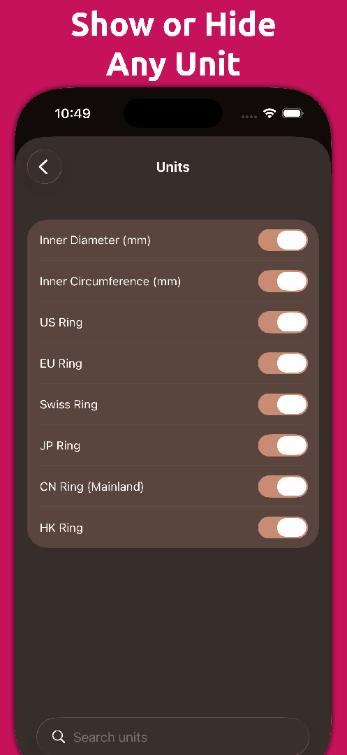Mila's Ring Sizer & Converter screenshot 5