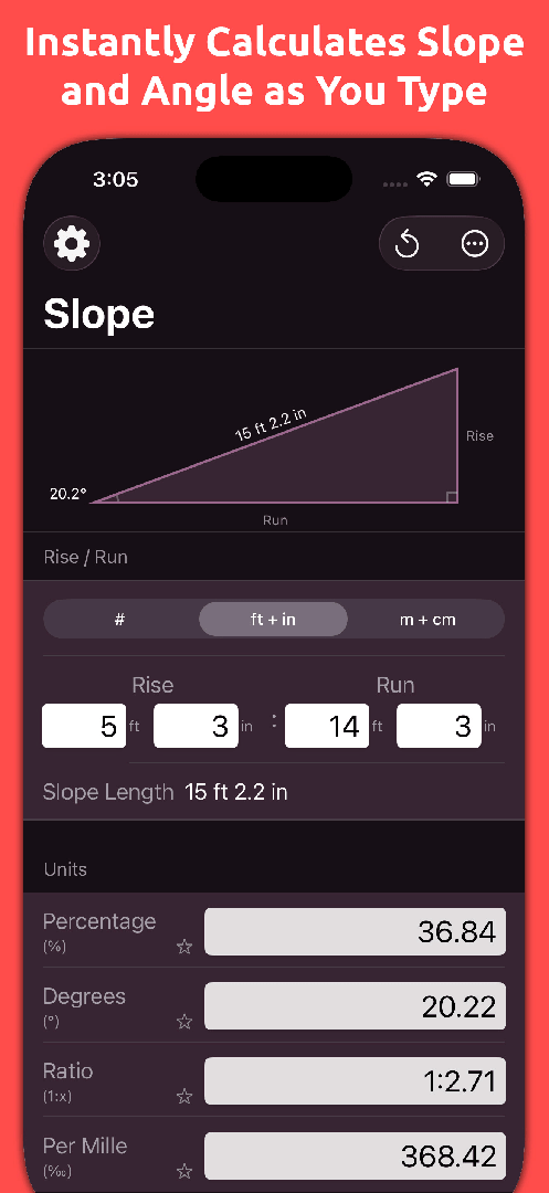 Mila's Slope Calculator PRO screenshot 1