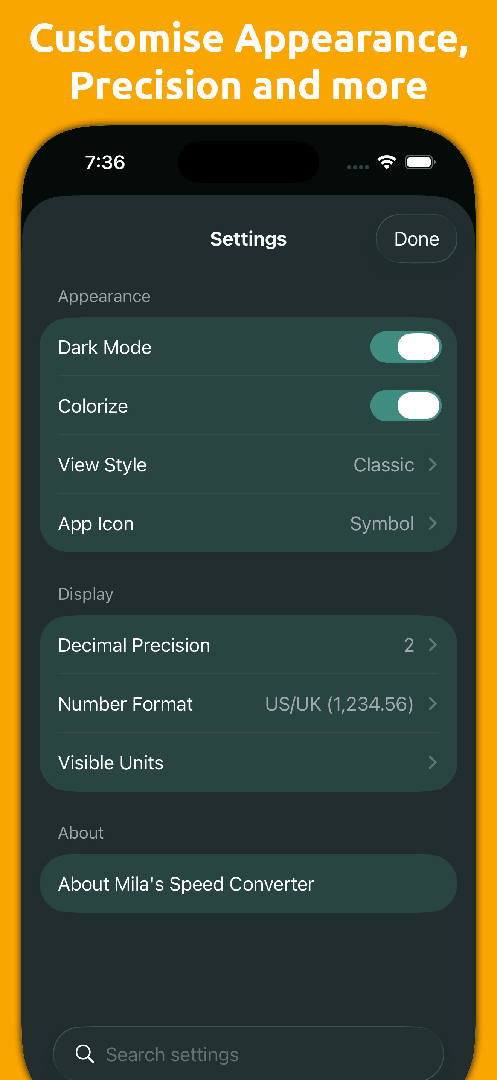 Mila's Speed Converter PRO screenshot 2
