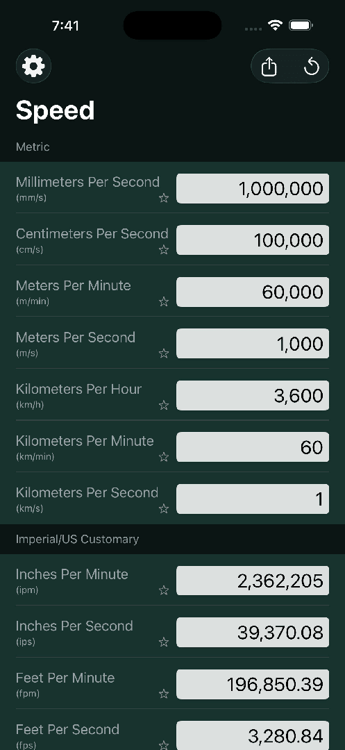 Mila's Speed Converter PRO screenshot 5