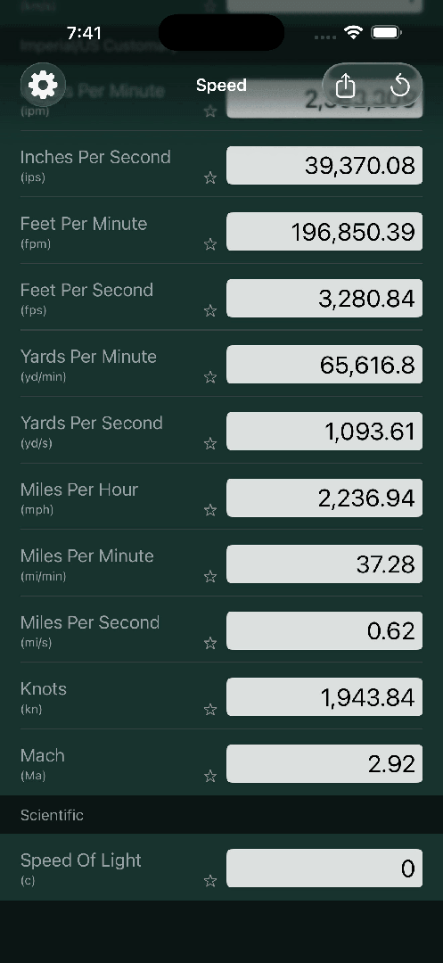 Mila's Speed Converter PRO screenshot 6
