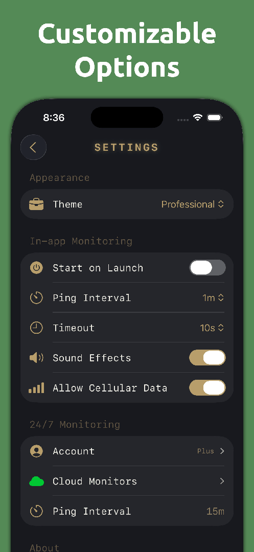 Scott's Pinger: Uptime Monitor screenshot 6