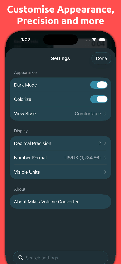 Mila's Volume Converter screenshot 2