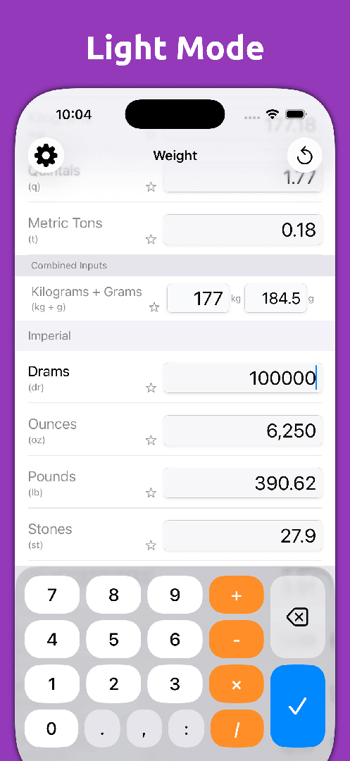Mila's Weight Converter screenshot 4