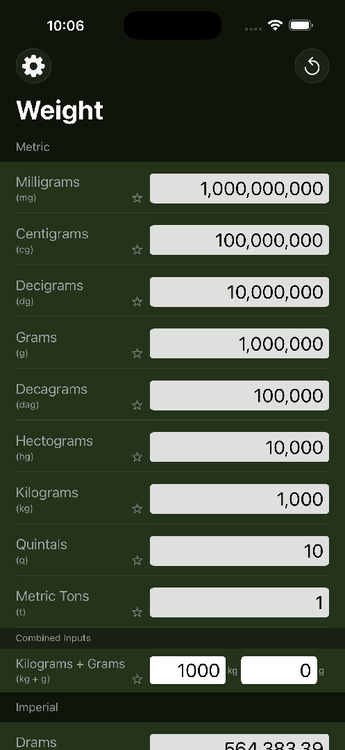 Mila's Weight Converter screenshot 5