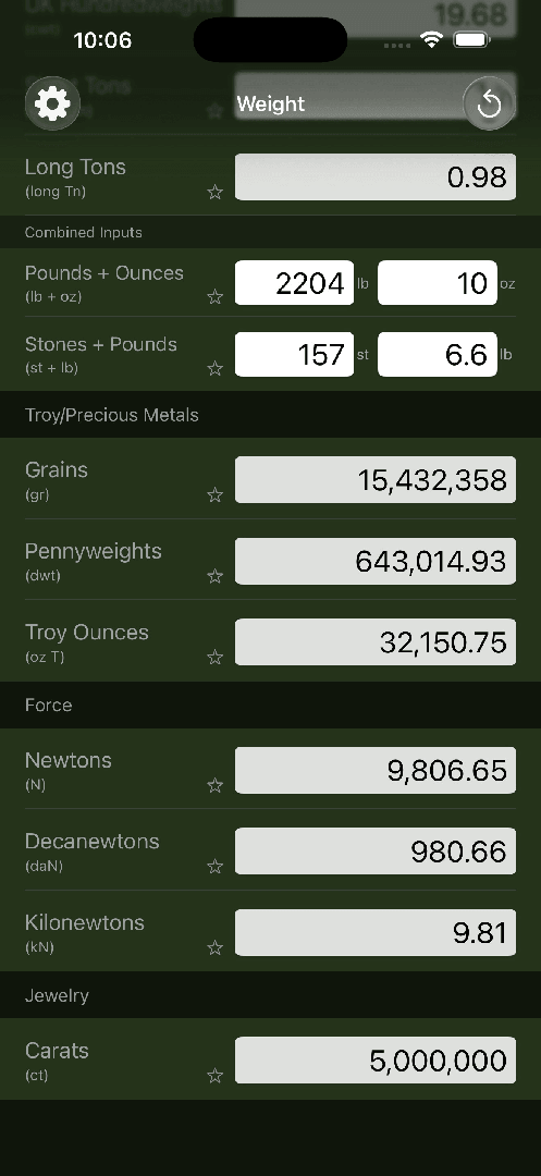 Mila's Weight Converter screenshot 7